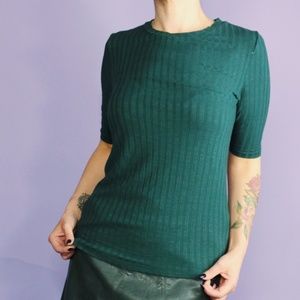 H&M Tops - Green Ribbed Jersey Top H&M Tops - Green Ribbed Jersey Top